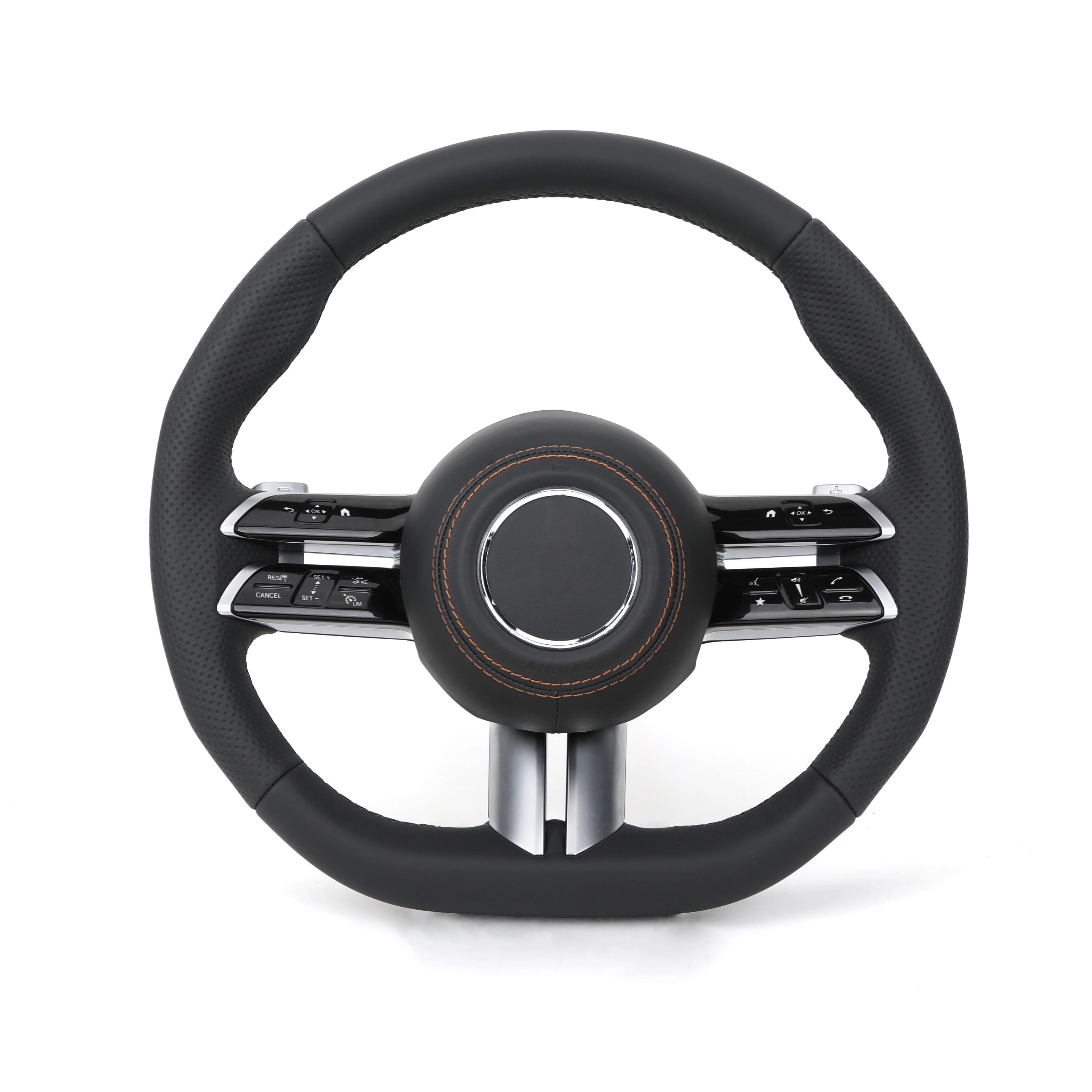 Custom Half Perforated Leather Steering Wheel for Mercedes Benz E Class W212 W213 C238 Coupe E500 EQA EQC E53 E63 AMG GT W447