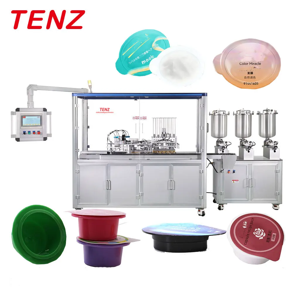TENZ Capsule recipe pack filling and sealing machine Cosmetic coffee Mask liquid powder cosmetic equipment