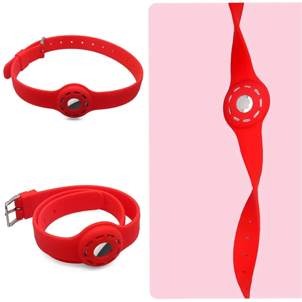 Luminous Cat Collars Silicone Necklace Solid Color Pet Tracking Locator Collar Anti Lost air tag Cat Collar