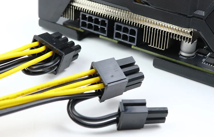  Кабель питания для видеокарты pcie сплиттер 18awg 8pin gpu кабель 6 pin pci-e до 8