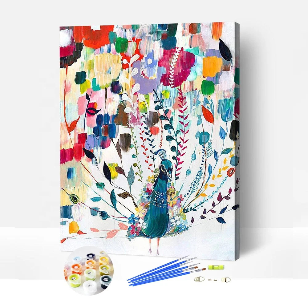 Wholesales DIY Paint By Numbers Canvas Painting With Frame Wall Art Paintings Paint By Numbers For Adults