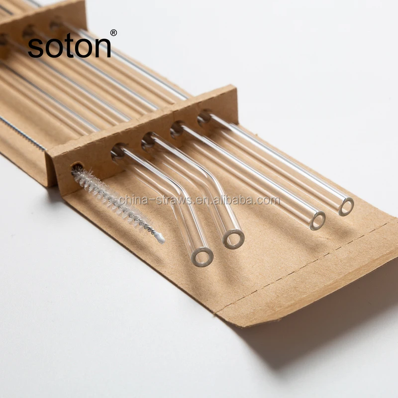 Экологически чистая многоразовая прозрачная стеклянная солома оптом