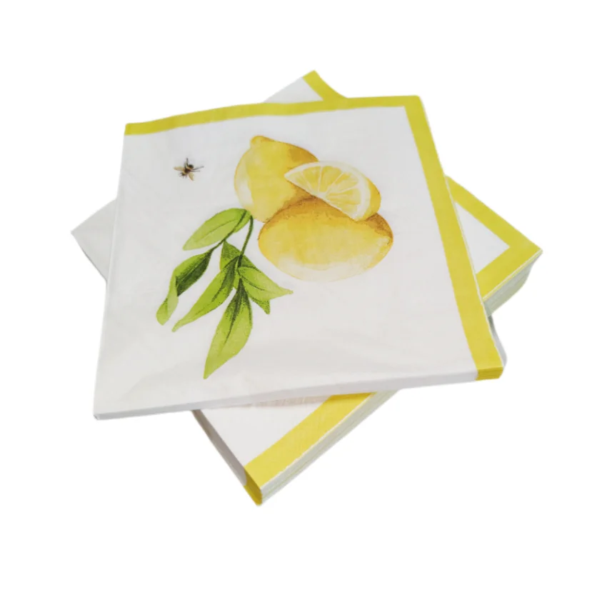 Factory Customized Cocktail Beverage Serviettes Logo Gold Foiled Personalized Paper Napkins