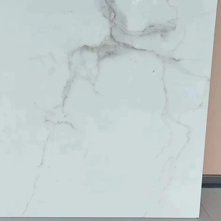 60x60 Glossy Carrara White porcelanato flooring tiles Standard White Marble Ceramic Tile For Floor