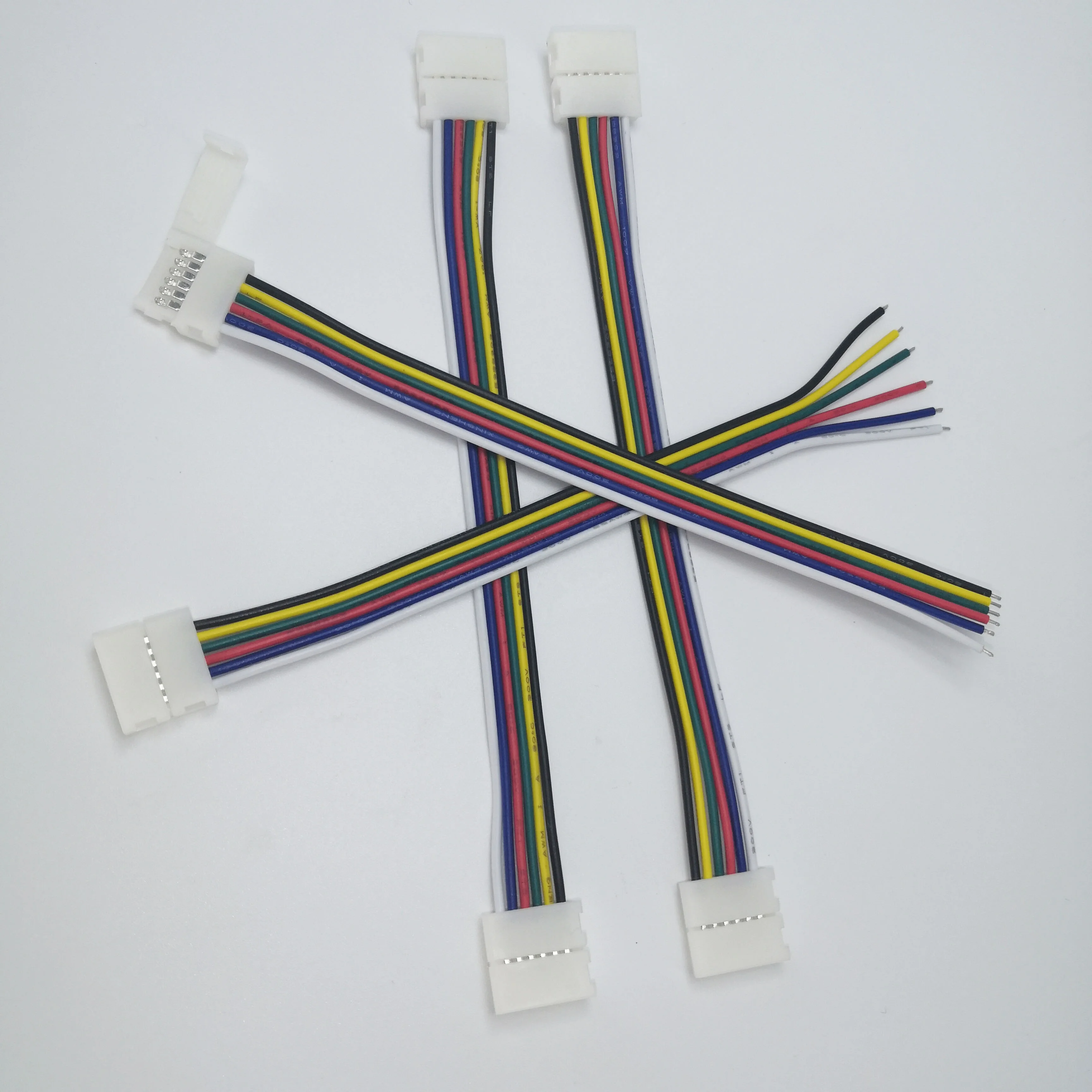 Free Solder Sample Free 5 Pin Rgbw Cable Connectors for LED Strip Light