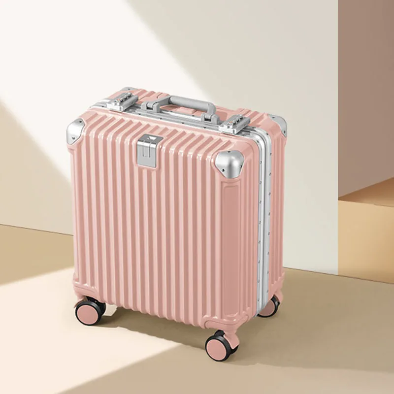New fashion custom suitcase with universal wheels travel bag front hook ABS luggage