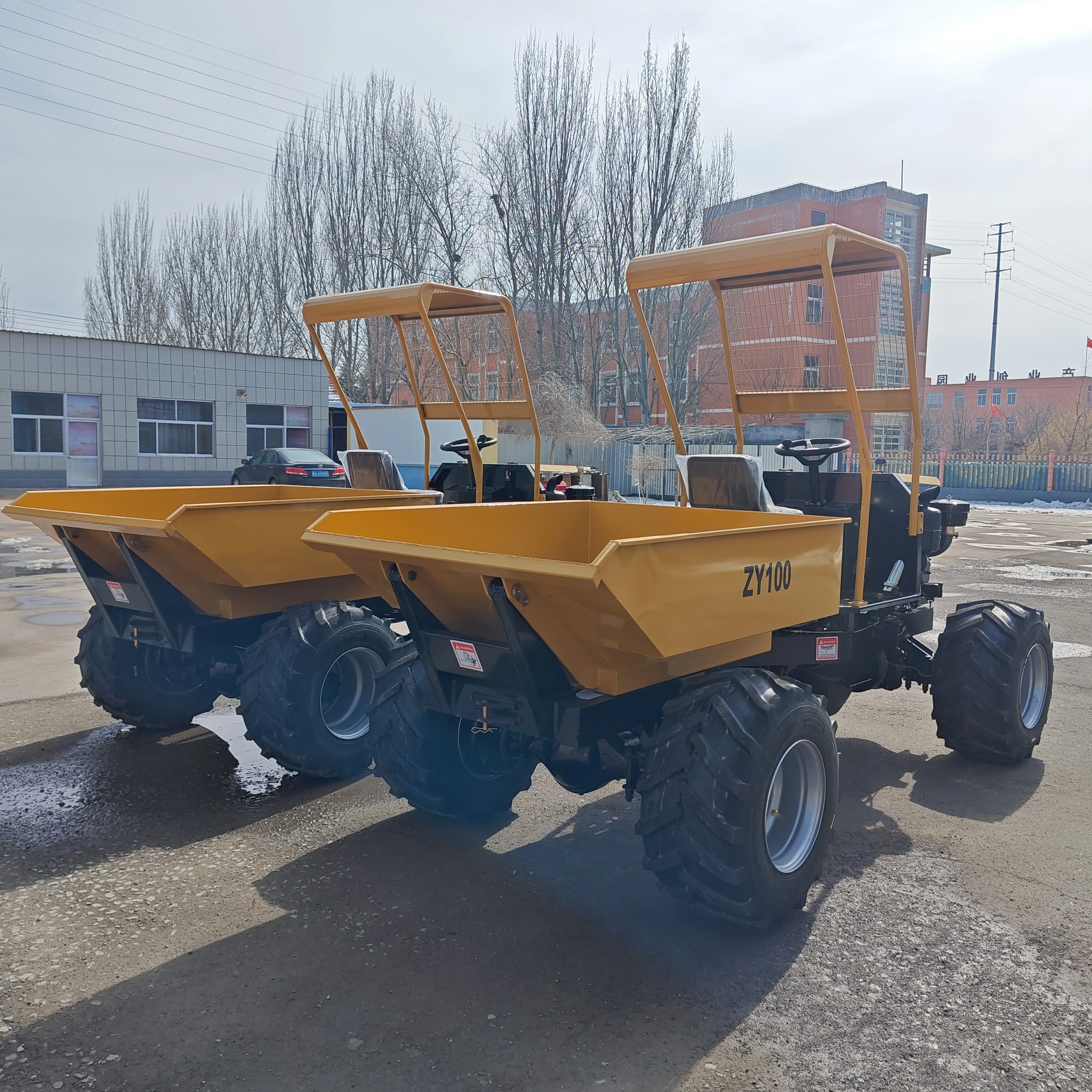 Light work Side Tipping Trucks Underground loader 1 ton mini site dumper for construction engineering mine mining mineral