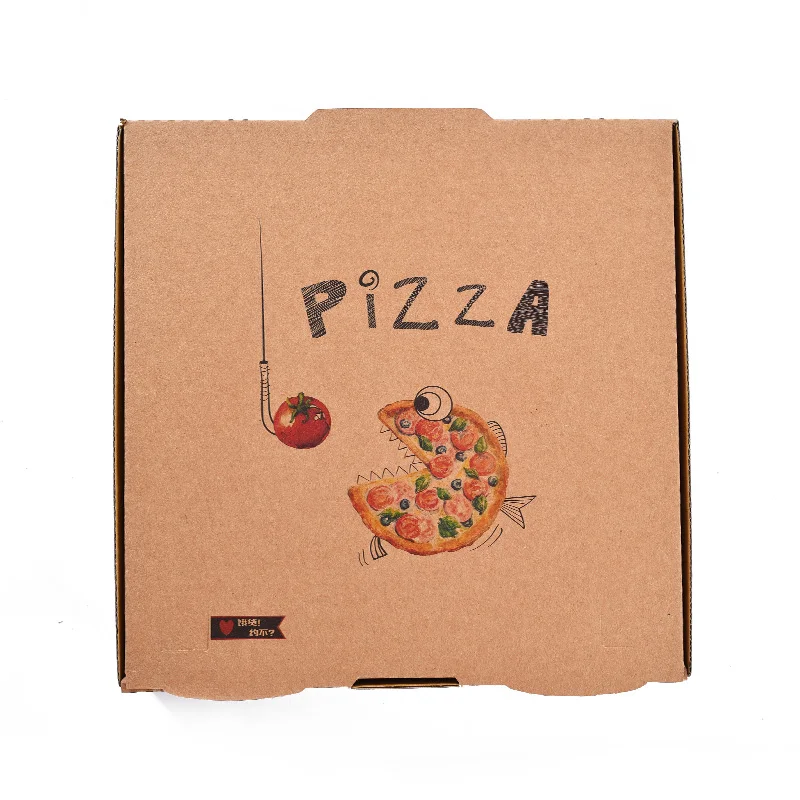 New Style Food Packaging Box Customize Size Corrugated Pizza Delivery Box