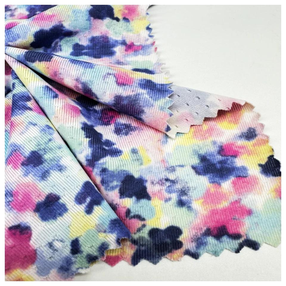 Polyester spandex  breathable sublimation print mesh fabric for underwear lining