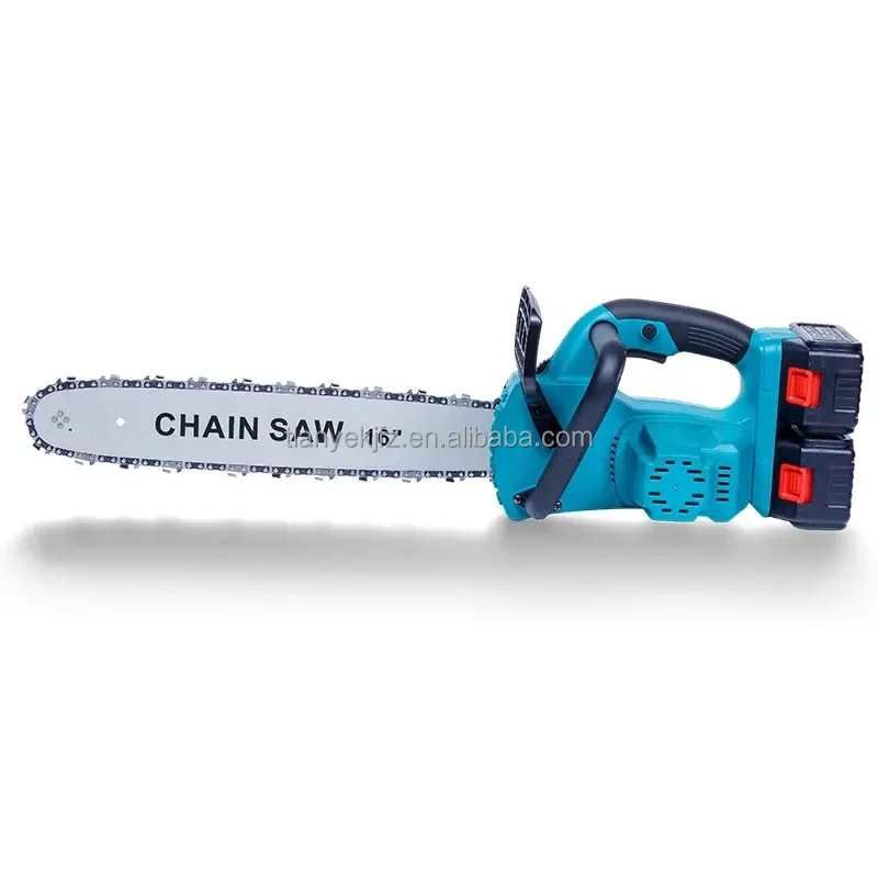 16 inch Electric Cordless Chainsaw Chain Saw Pruning Saw with Battery Bracket Wooding Cutting Machine Woodworking Tools