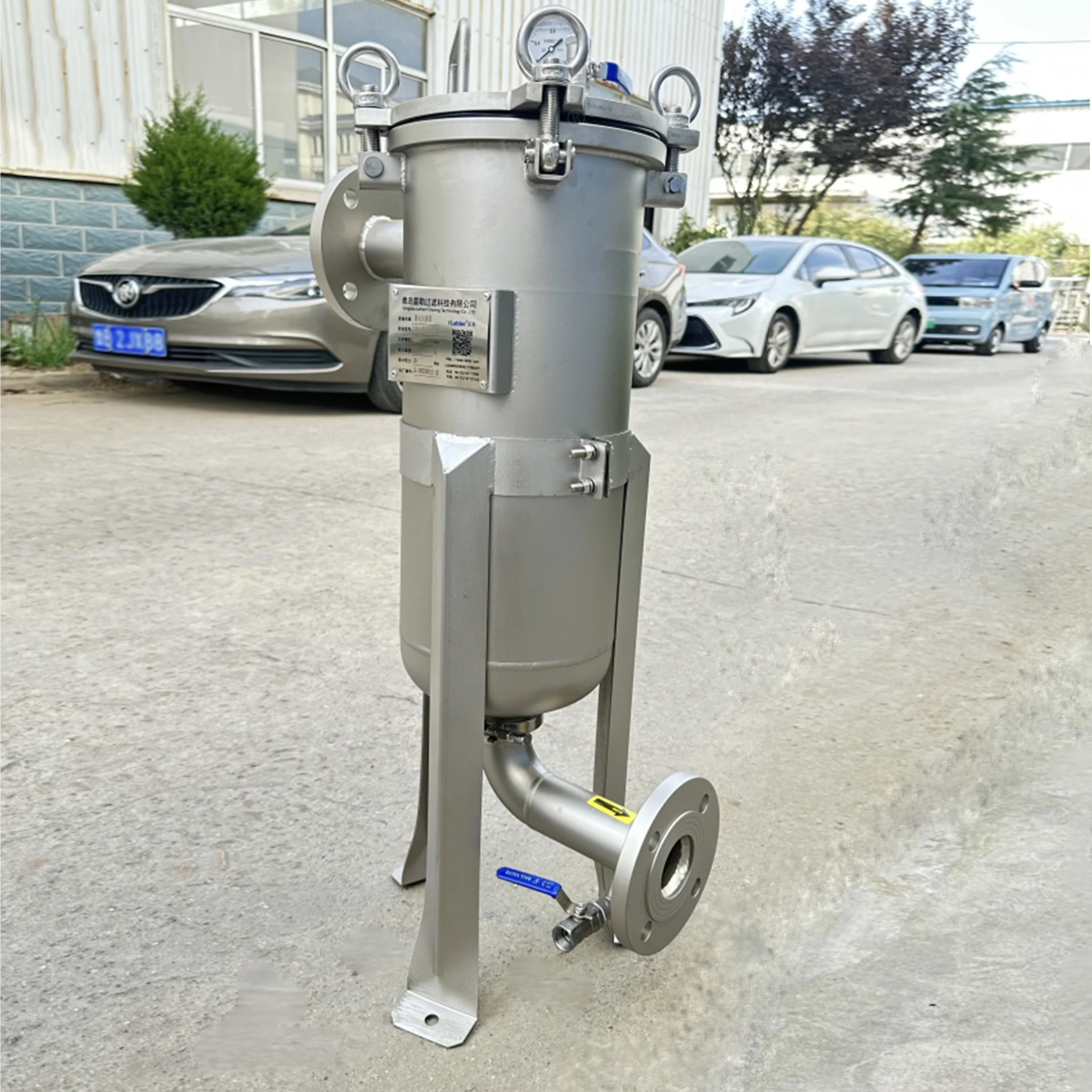 SS 304/316L быстрооткрывающийся корпус фильтра мешка для оборудования фильтрации воды