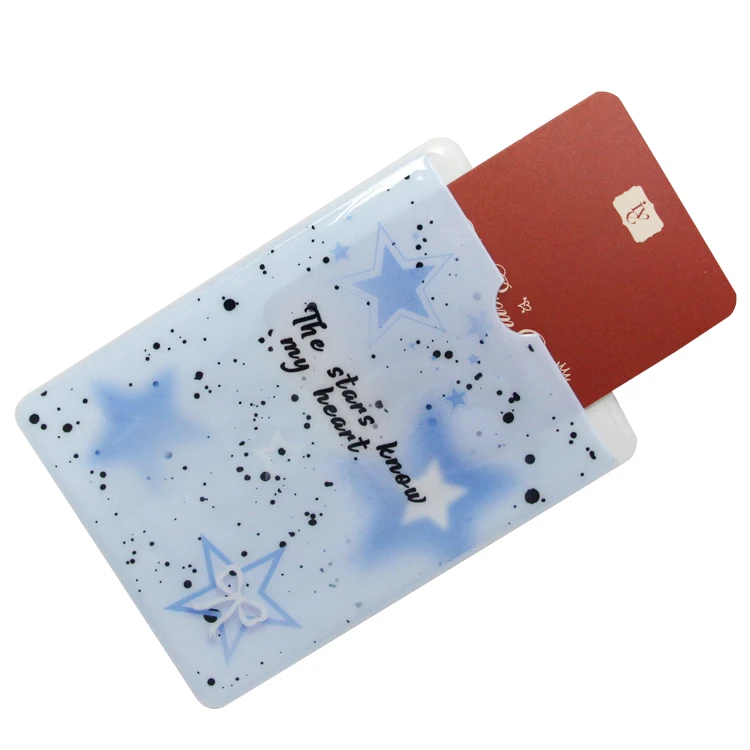 Custom Kawaii Photo Card Holder Love Heart Hollow Idol Keychain 3 Inch PVC Kpop Photocard Holder