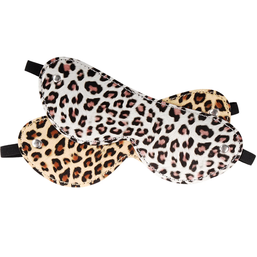 BDSM Erotic Restraints for Couples Sexual Leopard Blindfold Soft Sleeping Mask Bondage Eye Mask