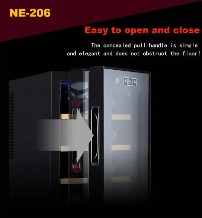 Hot selling 12 bottle thermoelectric cooling fridge stainless steel shelves small wine refrigerator wine cabinet
