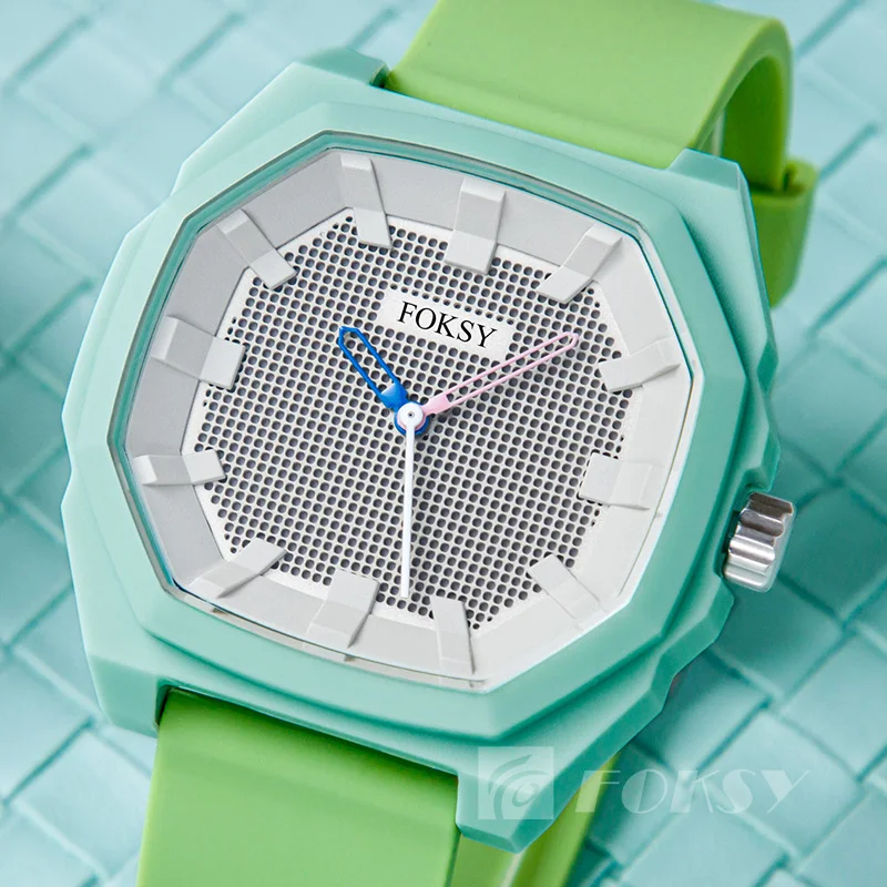 China Factory Wholesale FOKSY OEM ODM Plastic Custom Logo Brand Men Style Luxury Wrist Quartz Watches Wristwatch for Men