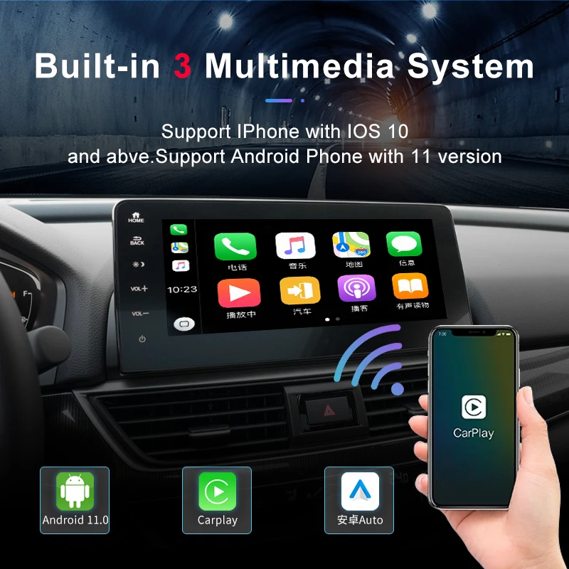 Ai box usb obd carplay dongle android system 4GB + 64GB wireless Android auto android Carplay ai smart box