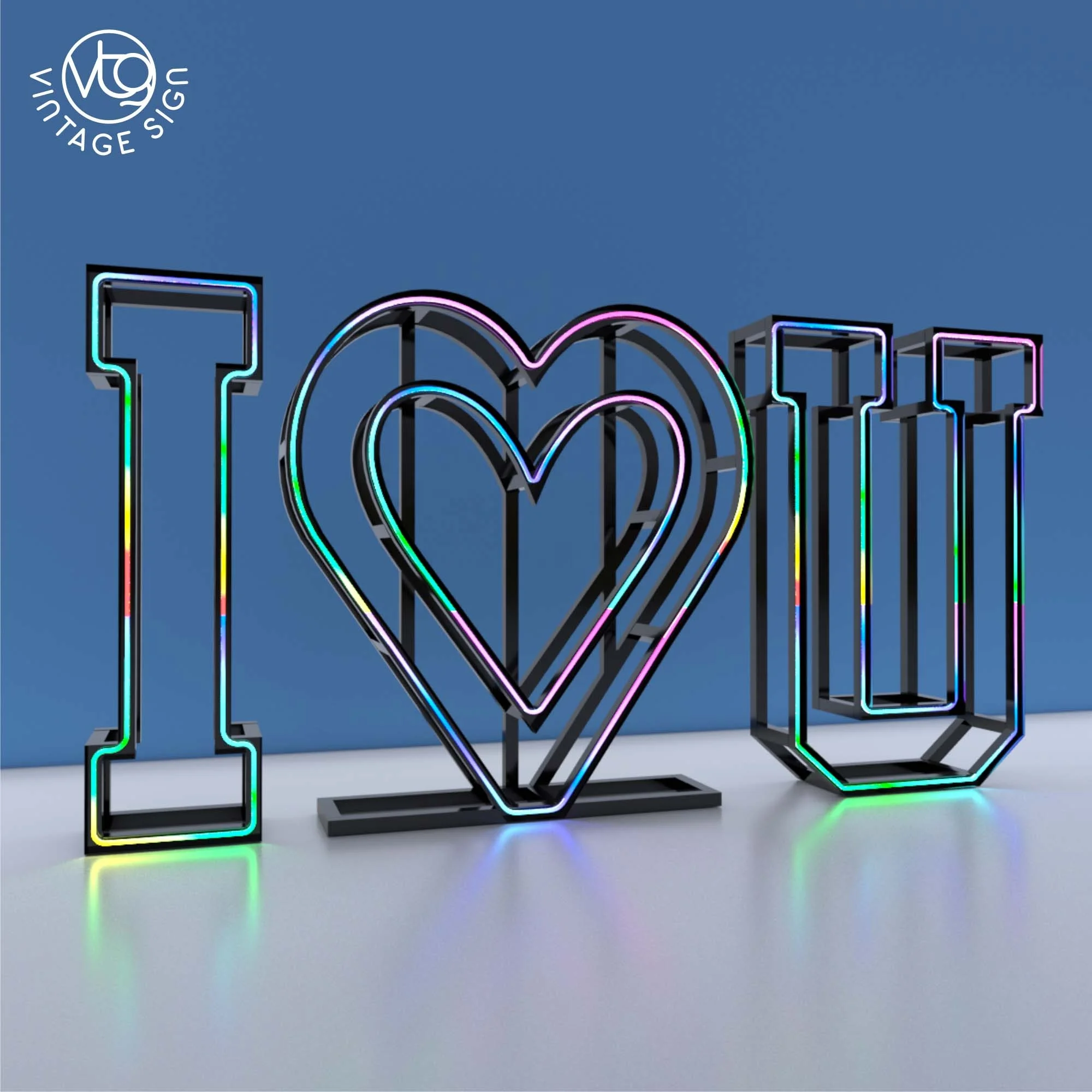 Outdoor Wedding Supplies Led Neon Wrought Iron Large Up Electronic Sign Big Marquee Light Letters