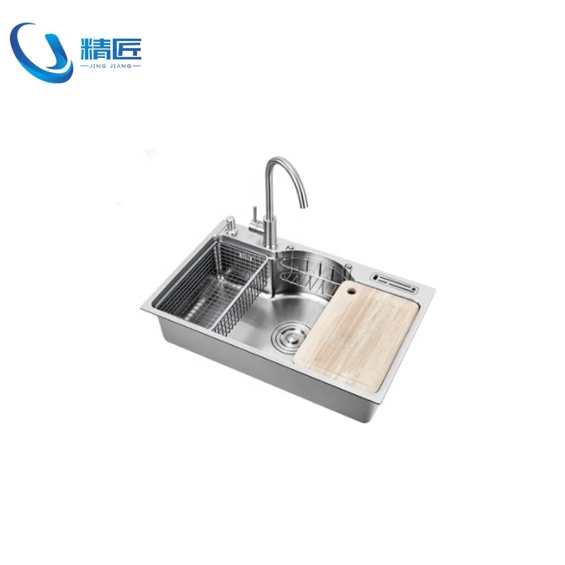 Kitchen Sink stainless steel Multifunctional single bowl above counter or udermount sinks 1.2mm thickness brushed sinks kitchen