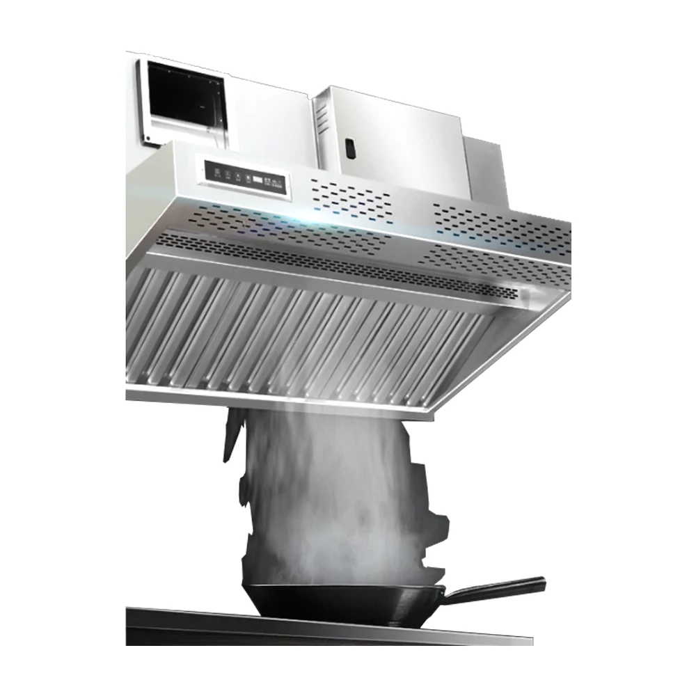 
commercial range cooker Stainless steel hood for kitchen Low power consumption all-in-one restaurant kitchen hood 