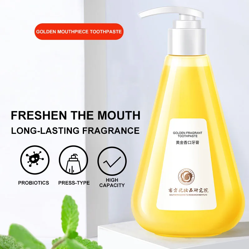 220 g Anti-plaque / Anti-decayed teeth Toothpaste OEM Private Brand Whitening Organic Gold tooth paste