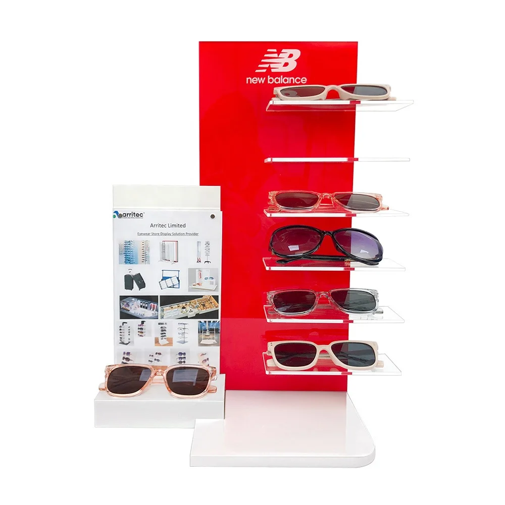 Wholesale Best Price Countertop 7 Frames Customizable Acrylic Eyewear Display Stand Sunglasses Display Rack for Retails Store