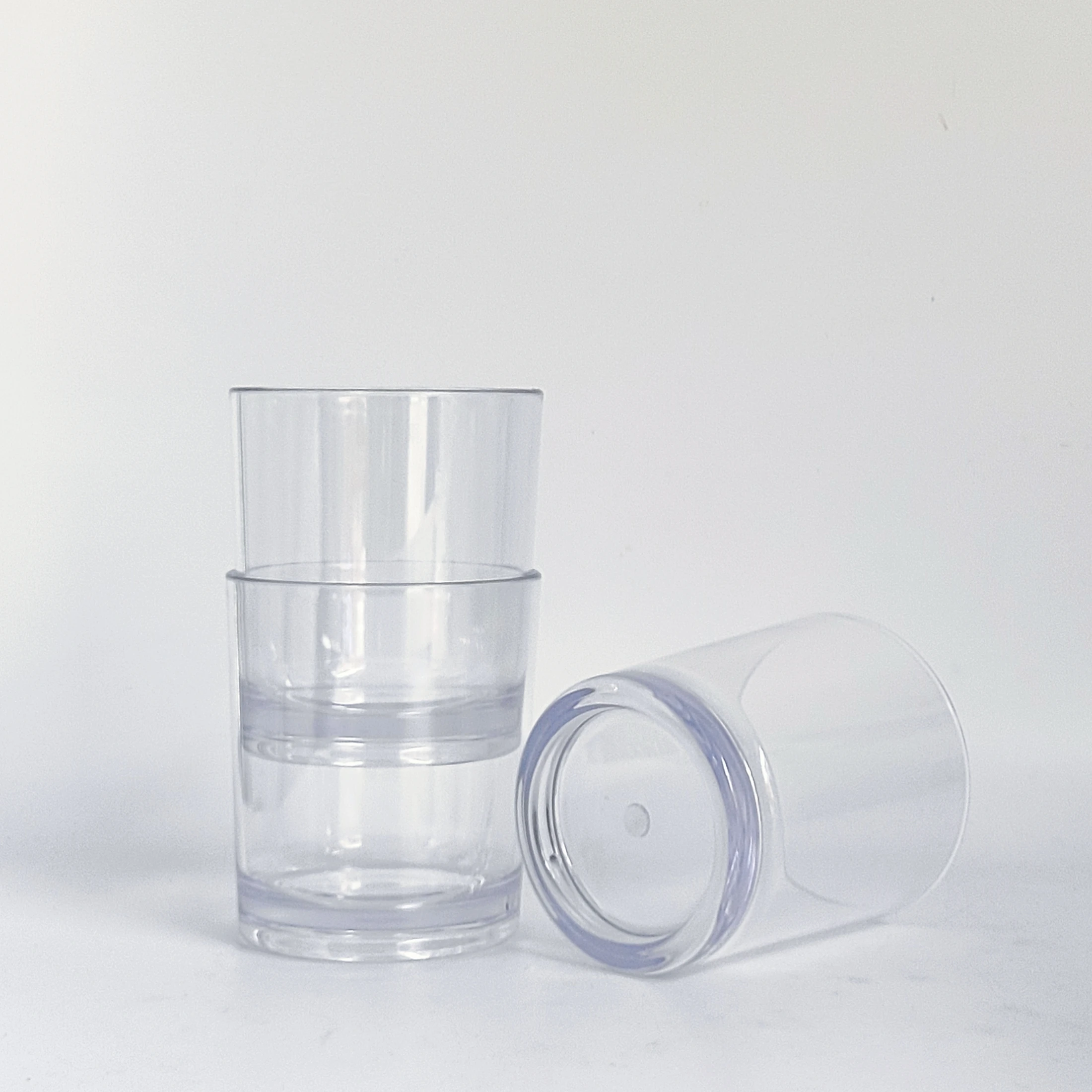 Factory price 270 ml AS straight ice whiskey glass 10 oz short plastic rock glass reusable tumbler wholesale plastic coffee cup