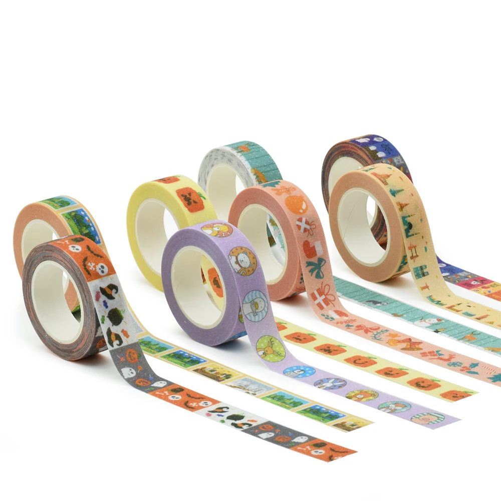 A4 size Custom make CMYK printing DIY pattern washi tape and sticker for decoration