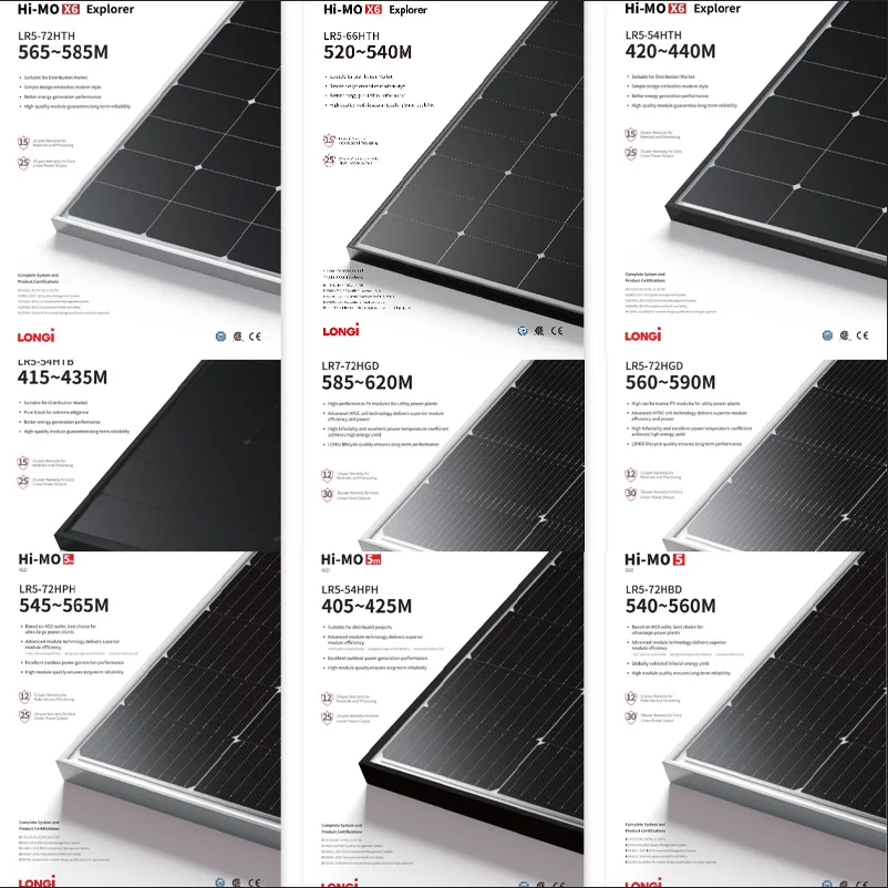 Oem longi hi mo 6 hi-mo7 solar panel 550w 565 watts 570w 575watt himo6 solar panel