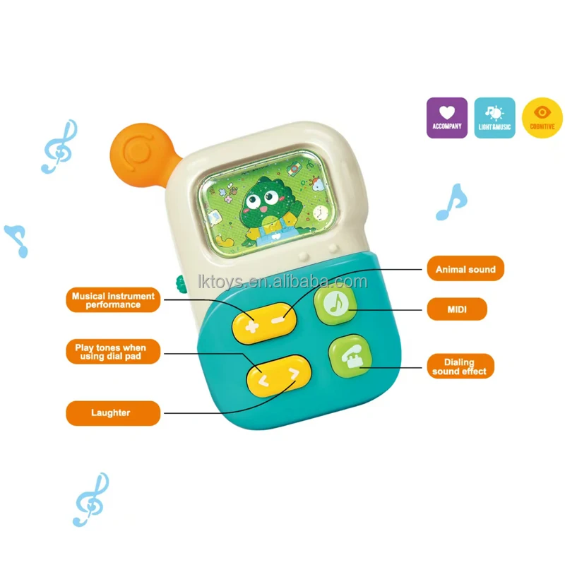 Lucky Toys Juguetes Para Bebes Cartoon Mini Baby Mobile Phone Model Toy Musical Lighting Musical Cartoon Mobile Cell Phone