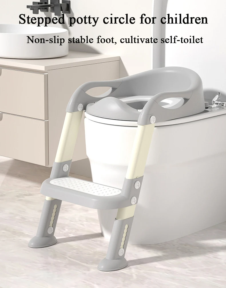 Eco-friendly Plastic Baby Potty Toilet Training Foldable Potty Ladder Toilet Trainer For Kids And Toddlers
