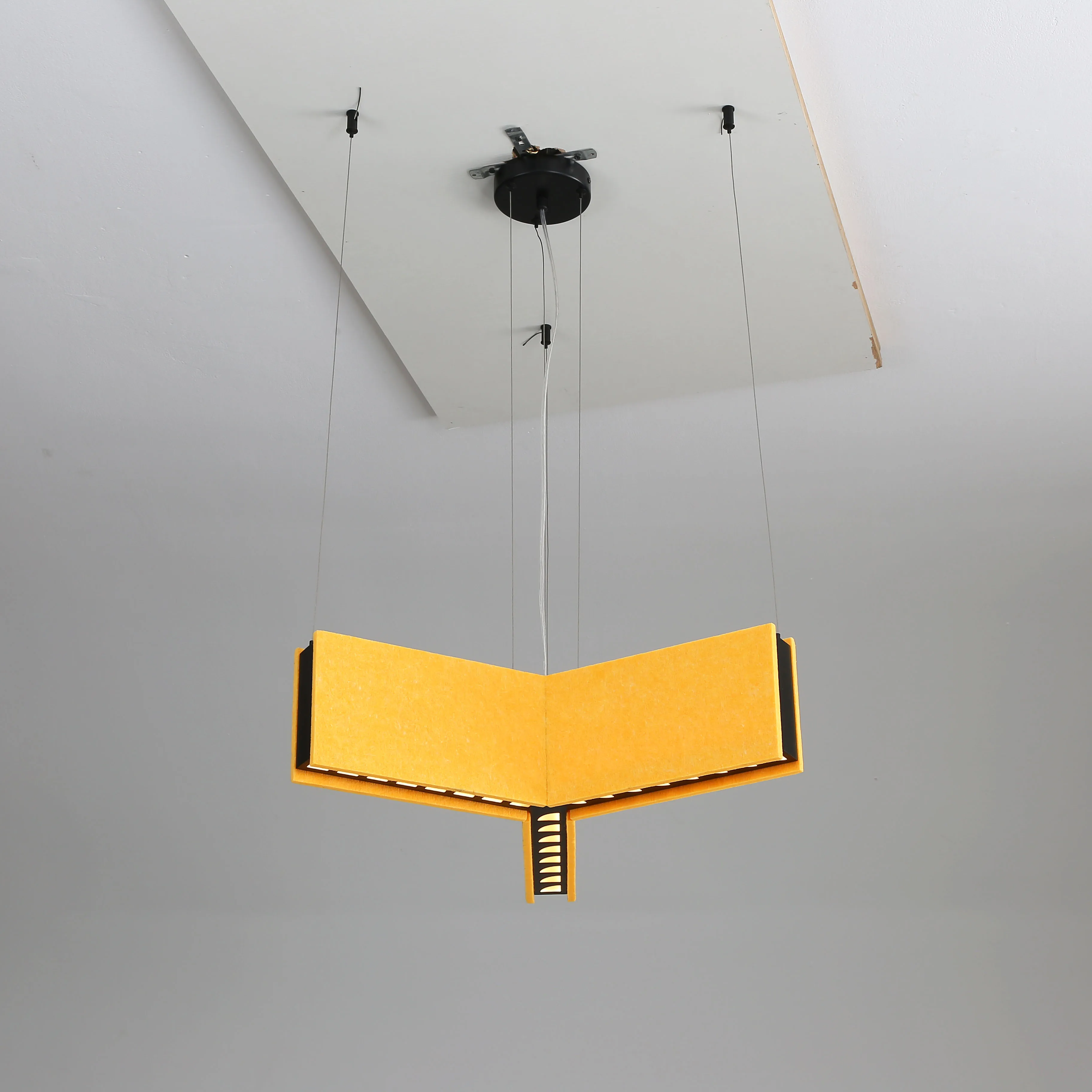 Современный Светодиодный линейный светильник для штатива из фетровой ткани акустический подвесной снижения окружающего шума