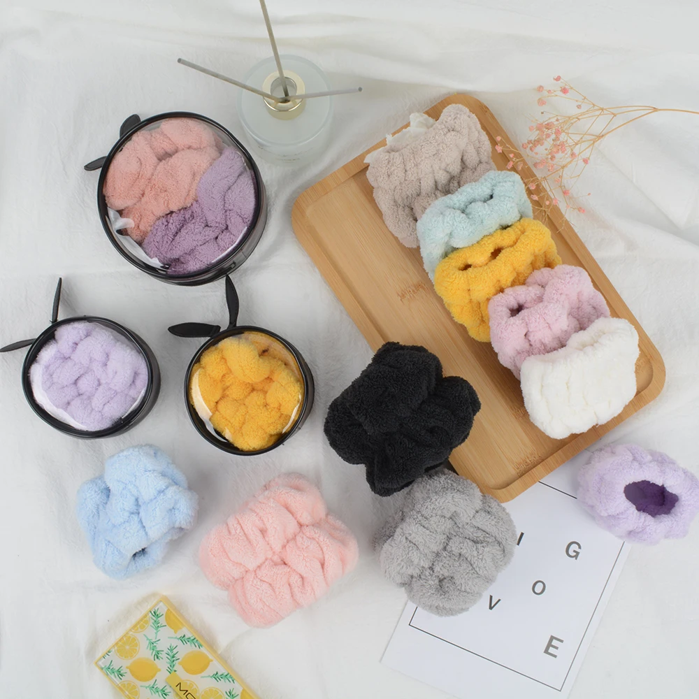 New Design Washband Microfiber Towel Scrunchies Spa Skin Care Wrist Bands For Washing Face