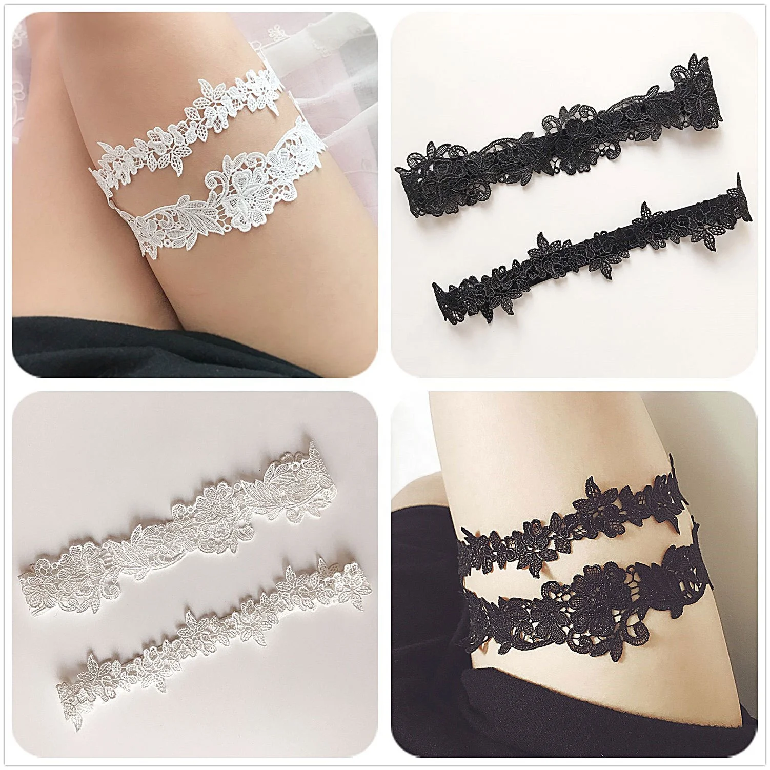 Cheerfeel TC-355  Hot Beautiful lace black sexy mature leg bridal leg decoration