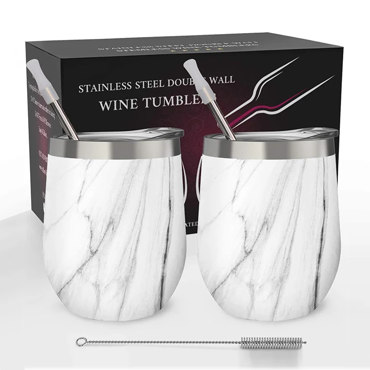 Ready to ship Amazon Top Sell 12oz Colorful Drinkware Beer Wine Cup Stainless Steel coffee wine tumbler