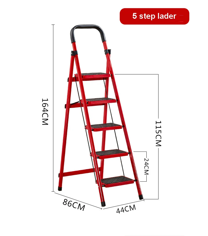 Folding Foldable Step Ladder Household Thickened herringbone Three, Four, Five, Six Step
