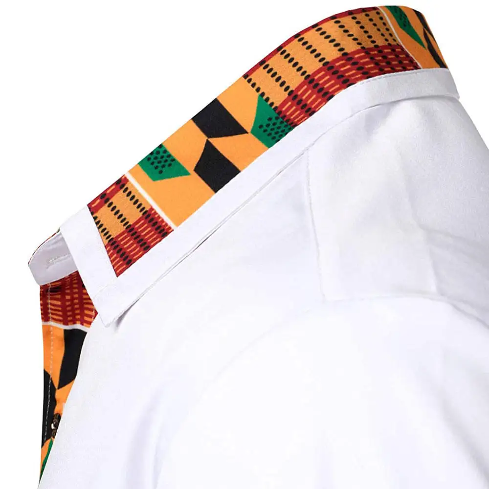 2024 Custom digital printing African men dashiki shirts Polyester Muslim Ethnic men Thobe Traditional Casual Fashion Shirt