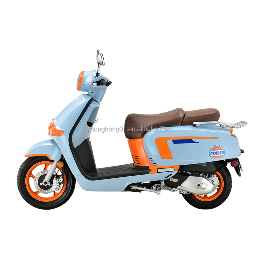 Factory Direct Sale Adult Scooter 4-stroke Air-cooling Gasoline Motorcycle 2-person Moped 85KM/H 125cc Gas Scooter (BELLA A)