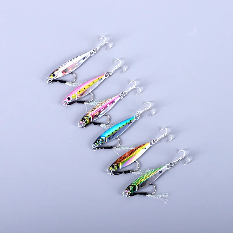New 3D Simulation Printing Fishing Jigs 7g - 80g Long shot metal slow pitch Jigs Saltwater Lead Jigging Lures