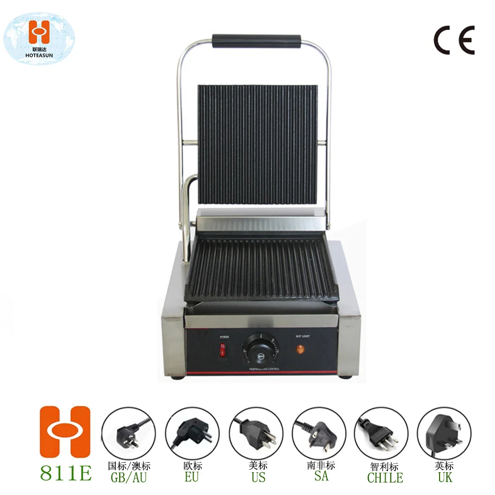  Easy to operate commercial sandwich press machine steak meat griddle