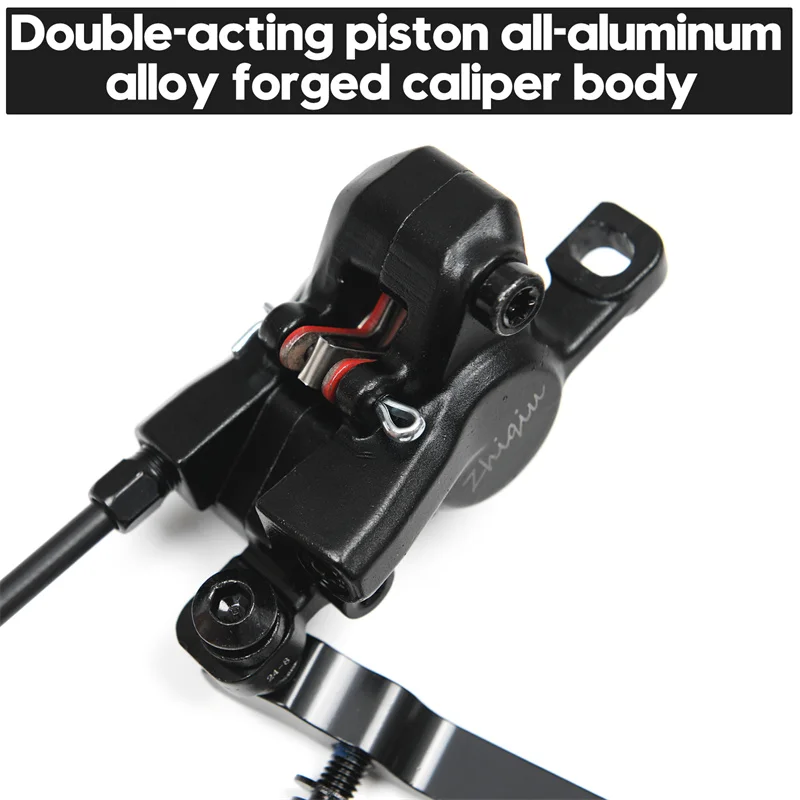 Bike Disc Brake kit, MTB Mechanical Line Pulling Disc Brakes Caliper with Aluminum Alloy Levers Universal Adapter for Most Bikes