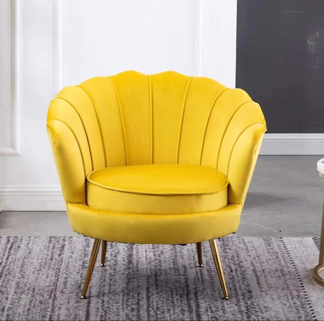 Fashion design Boutique Salon plush velvet fabric furniture lounge one armchair