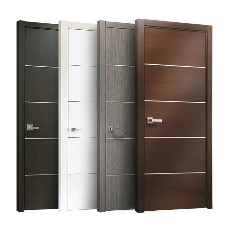 GH MDF solid core wooden bedroom interior door with frame
