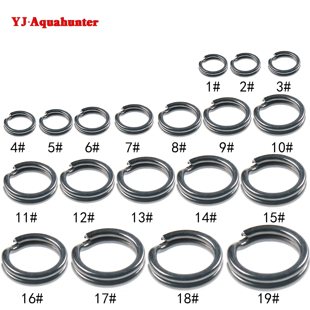 Fishing Connector Product Stainless Steel circle Fishing flat Split Rings Fishing Accessories
