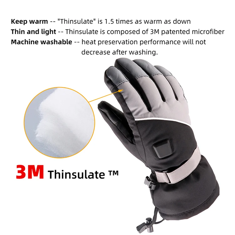 Leather Heat Resistant Heating Limited Ski Glove Heating Wire For Gloves