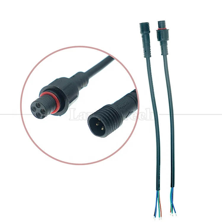 Waterproof Male Female 2 3 4 5 6 7 8 Pin M12 Assembly Cable for LED