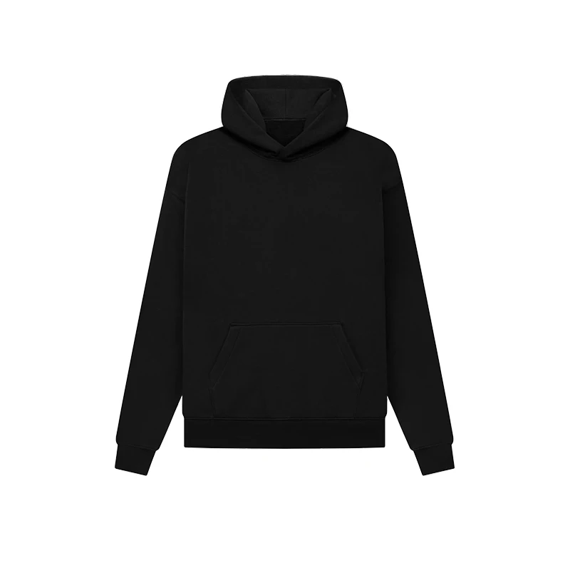 Wholesale High Quality Mens 100% Cotton Fleece Pullover Oversized Custom Heavyweight French Terry No String Essentials Hoodie
