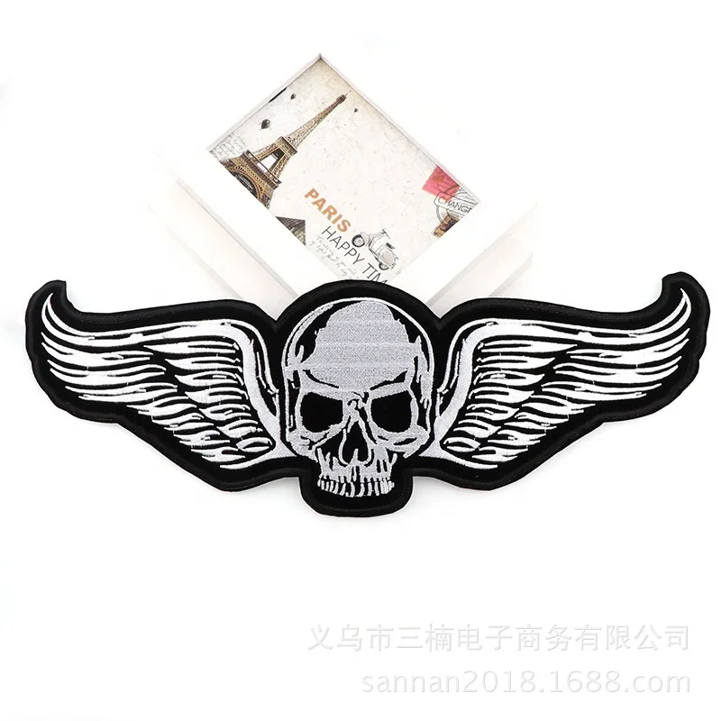 Custom Computer Embroidery Patch Skull Stickers For DIY Creative Clothing