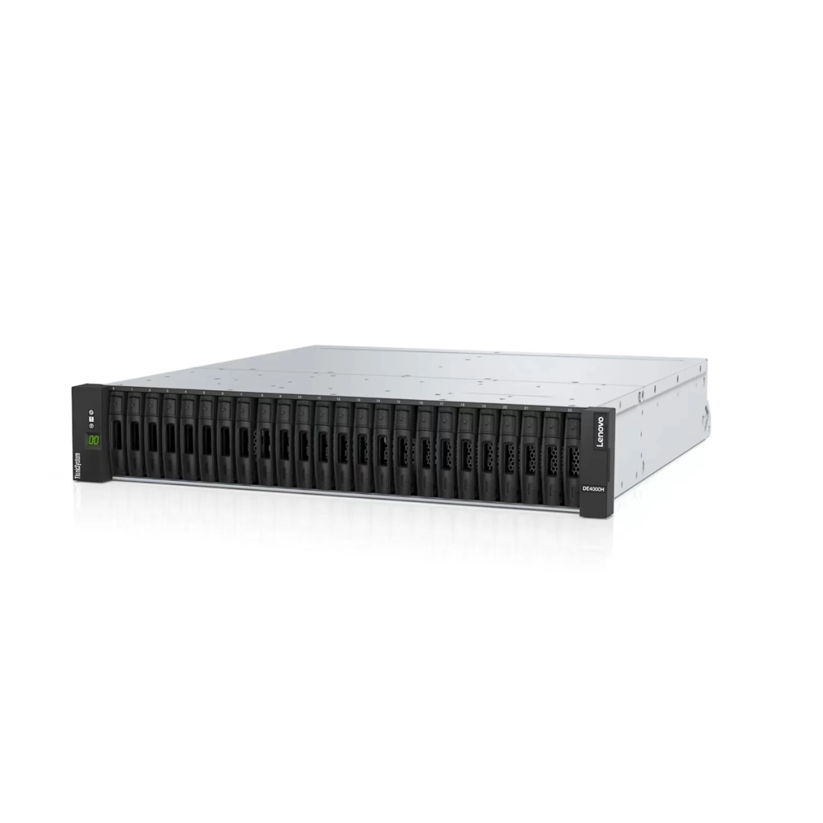 Гибридный флэш-массив для Lenovo ThinkSystem DE4000H 2U24 SFF с памятью 16 ГБ/64 ГБ и хранилищем данных до 144 x SAS HDD/SSD