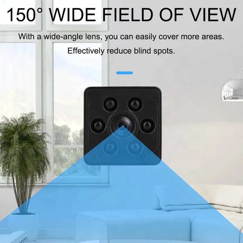 Wireless Wifi HD 1080P Camcorder Night Vision Motion Detection Built in Battery Portable Small Mini CCTV IP Camera