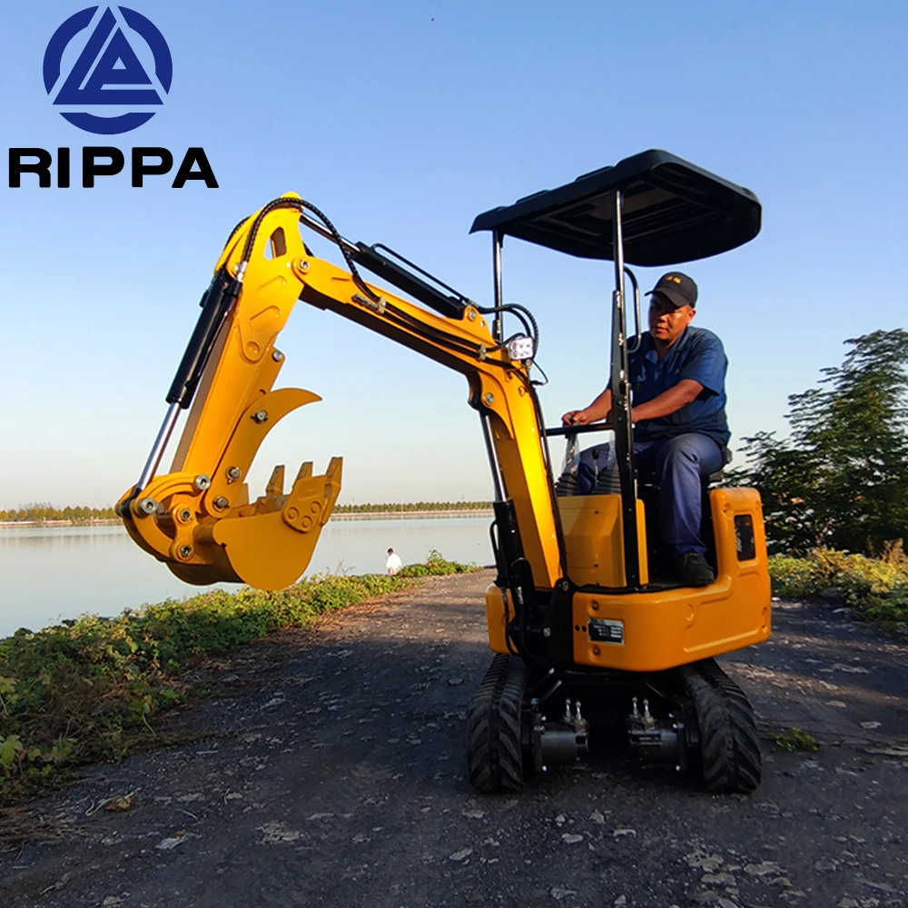 Rippa Mini Small Micro Crawler Bagger Digger Excavators Machine 2t 0.8 1.2 1.5 2 Ton 1Ton